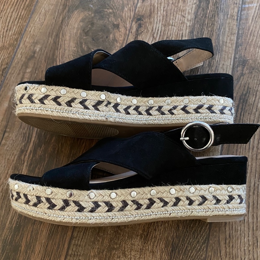 Black Strap Platform Sandals
